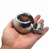 Customized Size Cockrings Stainless Steel Scrotum Pendant Ball Stretcher Penis Cock Ring Metal BDSM Restraint kit for Men BB3567953938