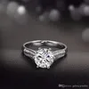 Yhamni conjunto de anéis de prata 925 puro sólido, grande 2 ct diamante, anel de noivado, prata real, anéis de casamento para mulheres xjr039198q