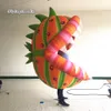 Parade Performance Walking Inflatable Cannibal Flower Costume 2m Vuxen Wearable Blow Up Piranha Plant Suit for Stage Show