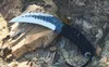 Sobrevivência ao ar livre Karambit Knife 440c Lâmina de cetim Facas de garra de lâmina fixa com bainha de couro com bainha
