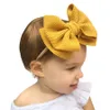 Designer Big Bow headbands Hairband Baby Girls Toddler Kids Elastic Headband Knotted Nylon Turban hair bows Bow-knot Hair Accessories