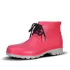 Hotsale Heren Regenlaarzen Lage Labor Insurance Miner Shoes No-Merk Design Steel Teen Cap Zwart Geel Roze Rood Paars Donkergroen 38-44