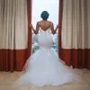 Magnifiques robes de mariée africaines de grande taille 2021 robe de mariée sirène robes de mariée sexy dos ouvert perle dentelle robe de mariée à la main1993240
