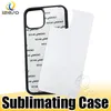 2D Sublimation DIYデザイナー電話ケース熱転送PCサブリミングブランク携帯電話ケースiPhone 15 14 13 Pro Max 12 11 8 Izeso