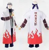 Anime Naruto Hokage 4. Namikaze Minato Cosplay Costume Cloak Cape krótkie rękawa unisex mundur pełny zestaw azjatycki rozmiar 226p