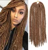 6 Packs Full Head Dreadlock Synthetic Hair Extensions Crochet Braids Soft Faux Locs Synthetic Braiding Bomba Dreadlock Free Express Shipping