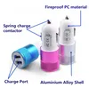 LED Car Charger Dual USB Ports Alloy Metal Car Chargers Universal 2.1a Power Adpater do Samsung Android Telefon GPS MP3