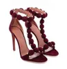 Hot Sale-Summer FashionSandals Women Shoes Woman Studded Embellished Ball Ankle Strap Sandals Pumps Sandalias