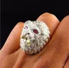 Heren Lion Head Rings Alloy Luxe ringen woeste gouden leeuwenvingerring motorrijder gothic ridder punk mannelijke sieraden geschenken 9366838