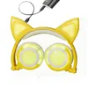 Qualità Kids Night Club Cosplay Cat Ear Cuffie pieghevoli per bambini Gaming Cuffie LED Ear Auricolari per PC Laptop Computer + MIC USZ167