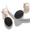 Boucles d'oreilles en alliage de résine et de cristal, pendentif en forme de goutte ovale, pour femmes, cadeau d'affaires, de mariage, d'anniversaire et de voyage
