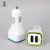 Kwadratowa Rocket Car Charger Dwa USB Szybka ładowa ładowarka Mobilna Ładowarka LED światła dla iPhone 5 5S 6 HTC Samsung 100 sztuk / partia