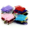 100pcs Organza Torby na prezenty Wedding Party Favorza Organza Xmas Jewellery Torebki prezentowe torby na cukierki 7x9cm 9x12cm 10x15cm 13x18cm275d