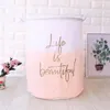 Laundry Basket Dity Clothes Storage Barrel Nordic Kids Toys Bucket Bags Ins Foldable Printed Home Sundries Waterproof Organizer Totes B7169