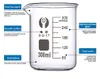 ラボは、10個のボロケイ酸塩ガラスビーカー1パックすべてのサイズ化学実験実験装置すべてのサイズ