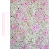 Rosa artificial 40x60 cm Colores personalizados Seda Rosa Flor de la pared Decoración de la boda Telón de fondo Flor artificial Pared Romántica EEA1587