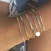 Atacado-Rainbow CZ tênis pulseira para mulheres novo design moda na moda jóias brilhante colorido multi cor pedra moda moda jóias