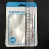 10.5x15 Zipper Väskor Mobiltelefon Tillbehör Förpackning Zipper Väska med Hang Hole för hörlurar Data Kabelladdare Adapter