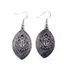 New Boemian Fashion Populari Orecchini di fiori intagliati d'argento Vintage Silver Hollo