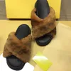 RASS PLE 2019 Chinelos de Pele de Raposa Real Sapatos Deslizantes Furry Fuffly Chinelos Flip Flops Sandálias Sliders Drag Sandal Sapatos de Verão Feminino US4-11