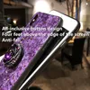 For iPhone X XS Max XR Fire Cracked Marble Hairball Lanyard Mobile Shell iphone 7 8 6 6s Plus Rhinestone Bracket7689955