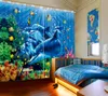 Decorative Door Curtain Photo Painting 3D Photo Curtains Blackout Backdrop Curtain Kitchen Window