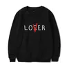 كنزة بغطاء للرأس للرجال من Bluza Pennywise Loser Lover بلوفر رجالي غير رسمي من Los / ver هوديس Kpop بأكمام طويلة من Movie It Losers Club بلوزات للرجال