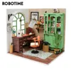 Robotime New Arrival DIY Jimmy's Studio Doll House med möbler Barn Vuxen Miniatyr Dollhouse Trä kit Toy DGM07 T200622