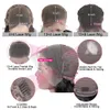 Gerade Lace-Front-Bob-Perücken, kurze Vollspitze-Perücke mit Babyhaar-Seitenteil, leimlose Lace-Front-Perücke für Frauen