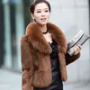 New 2019 Autumn Winter Imitation Fur Coat Women Jackets Short Slim Temperament Faux Fur Jacket Elegant Fashion Coat Women