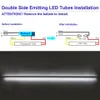 Dubbelzijdig led buizen 2ft 3ft 4ft 5ft 6ft 7ft 8ft Roterende R17d 360 graden led buis voor verlichting doos teken 25pack