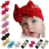 Mädchen Schleife Stirnbänder Baby Pailletten Schleife Stirnband Mädchen Baumwolle Stirnbänder Handgemacht Baby Accessoires 10 Farben