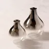 ノルディックガラス花瓶創造的な銀の勾配の乾燥花の花瓶デスクトップの装飾品家の装飾楽しいギフト植物鍋を家具T200617
