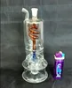 Färg Spiralslangar Glas Bongs Tillbehör, Glas Rökpipor Färgglada Mini Multi-Colors Handrör Bästa Sked Glas