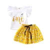 Conjunto de roupas infantis fofas para bebês recém-nascidos, moda 2020, tops de primeiro aniversário, camiseta, saia tutu, vestido de princesa, tamanho 024m2616353