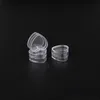 Free Shipping 200pcs x 4g Clear Plastic Sample Containers Mini PS Jar With Lid Empty Heart Shape Cosmetic Packaging Pot Box