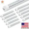 D-Shaped 2ft 4ft 5ft 6ft 8ft 120W Cooler Door Led Tubes T8 Tubi Led integrati triplex Sides Apparecchio per luci a Led Stock negli USA