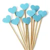 Nouvelle arrivée à la main Lovely Heart Cupcake Toppers, décorations de douche de bébé fille, fournitures de fête décoration de fête de mariage d'anniversaire