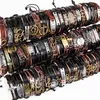 Whole Bulk Lots Mix Styles Metal Leather Cuff Bracelets Men's Women's Jewelry Party Gifts Color Multicolor302c