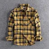 Ny ankomst British Fashion Youth Plaid Tops Autumn och Winter Men's Longsleved Blue Plus Size High Quality To Sale XL