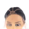 Długie plecione syntetyczne koronkowe peruki dla czarnych kobiet Sku naturalny czarny kolor koronkowy koronkowy front pleciona peruka 24 cale modna peruka new1205790