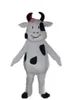 2018 High quality hot the head a white dairy cow mascot costume for adult to wear