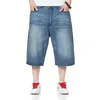 30-46 Hommes Lâche Baggy Denim Shorts Jeans Hip Hop Demi Pantalon Cargo SkateBoard Pantalon Oversize Plus D'été 6 Couleurs