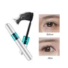 QIC 2 in 1 4D-Seidenfaser-Mascara, schwarz, wasserfest, Curling-Verlängerung, Maskara, Volumen-Express-Wimpern-Make-up