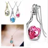 Hollow Bottles And Love Crystal Pendant Necklace Austrian Cheap Choker Diamond Alloy Necklace Sweater Necklace
