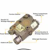 Taktisk ANPEQ15 Batterifas Lasergrön Dot Laser med vit LED -ficklampa och IR -lins TAN8514201