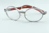 natural wood legs optical glasses 7550178-B high quality whole diamond wrapped glasses frame size: 55-22-135mm