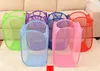 Foldable Pop Up Washing Laundry Baskets Breathable Hamper Nylon Mesh Kids Toys Organizer Clothes Laundry Storage Basket Container