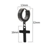 Herren Hip Hop Cross Bolzen Ohrringe Edelstahl Stollen Punk Dangle Ohrringe Mode Drop Ohrring Party Schmuck Geschenk für Frauen Männer Männer