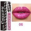 CmaaDu Kozmetik Lazer Kafatası Glitter Çevirme Lipgloss Metal Lipgloss Shinning Uzun Ömürlü Metalik Ruj 8 renkler